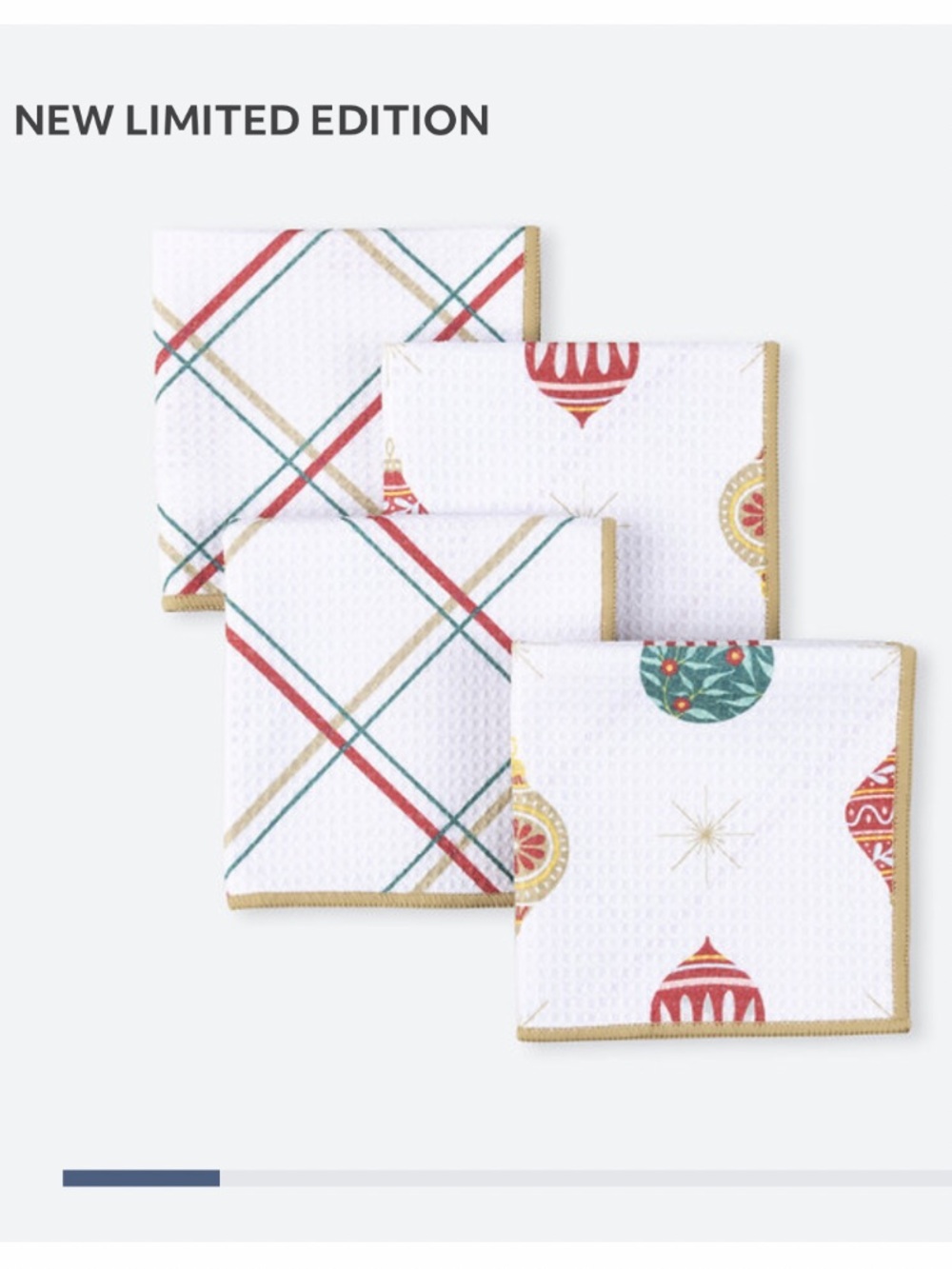 Norwex Waffle Weave Napkins Christmas NWT